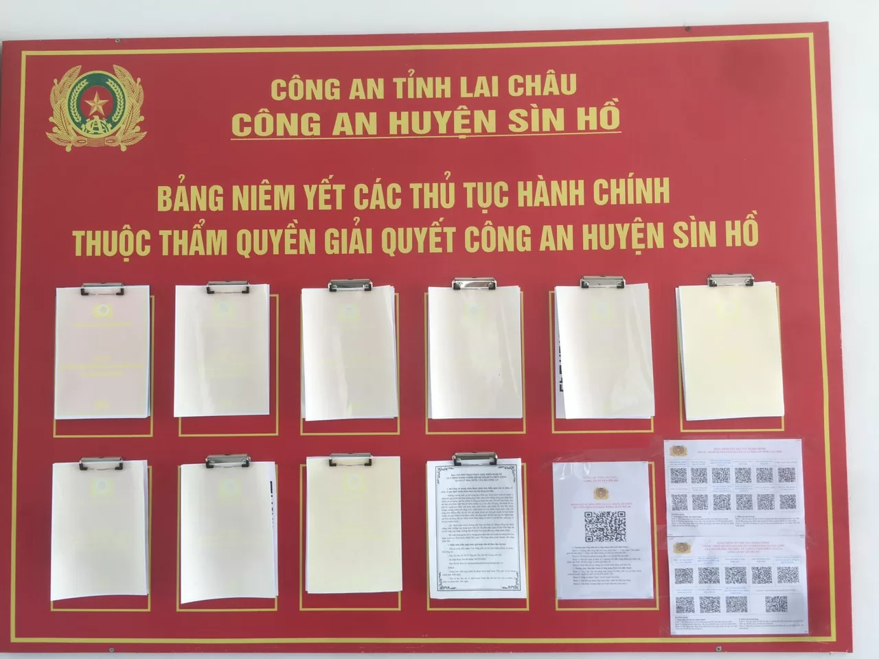 QR niêm yết tại các đơn vị