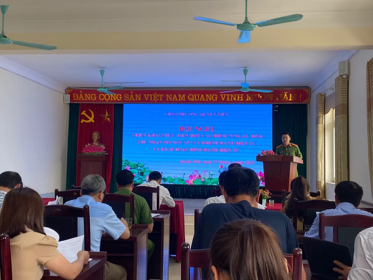 Công an Phường Quyết Tiến triển khai thực hiện đợt cao điểm