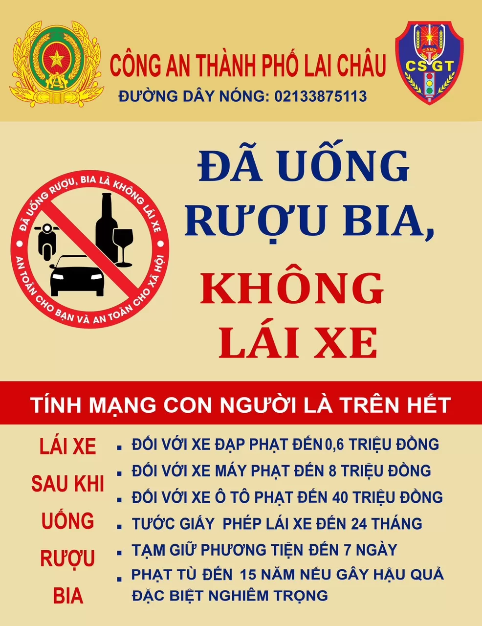 Đẩy mạnh tuần tra, kiểm soát, xử lý người tham gia giao thông vi phạm nồng độ cồn