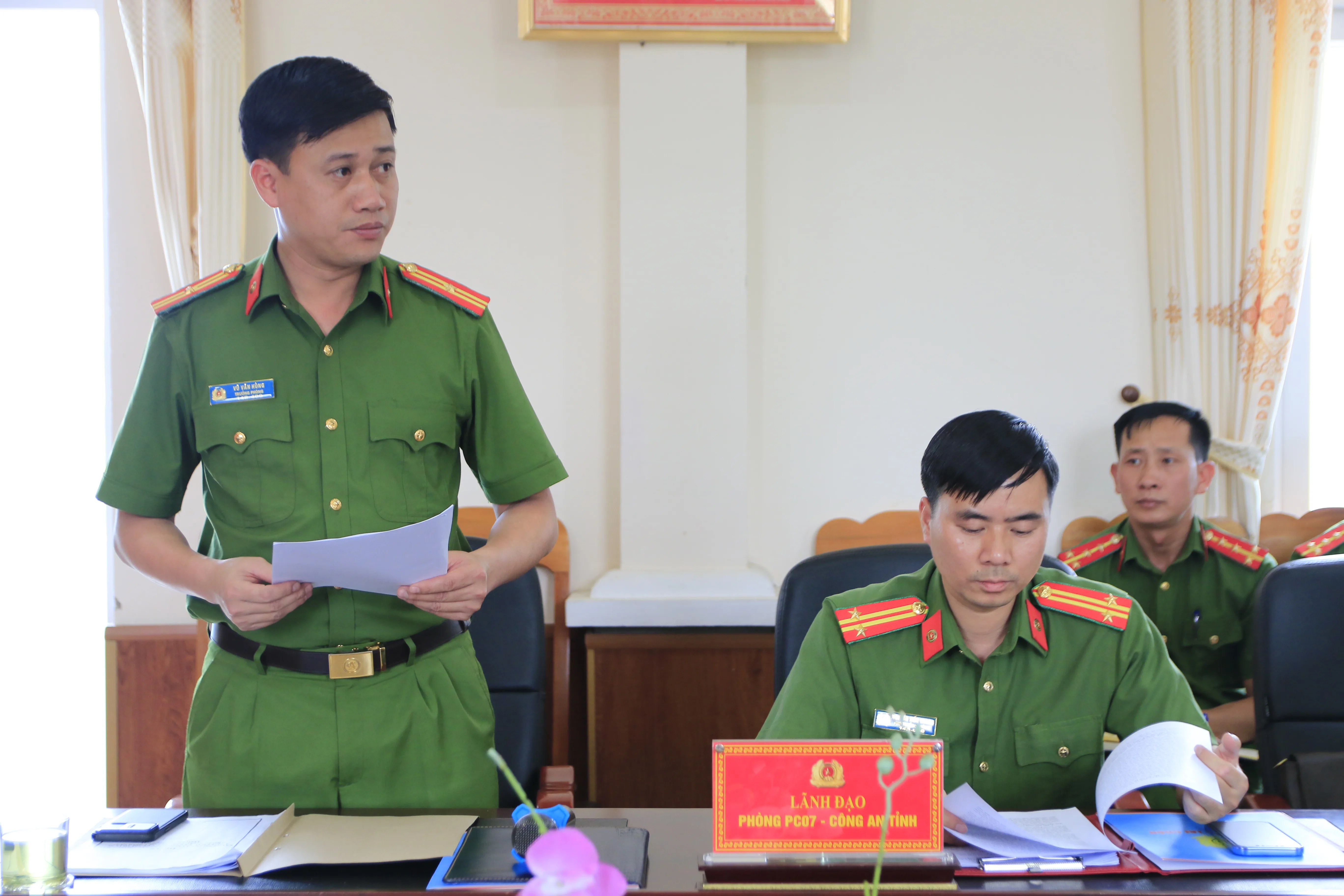 Thiếu tá Vũ Văn Hùng, Trưởng Phòng Cảnh sát PCCC và CNCH triển khai Kế hoạch thực hiện Đề án 10/ĐA-BCA-C07