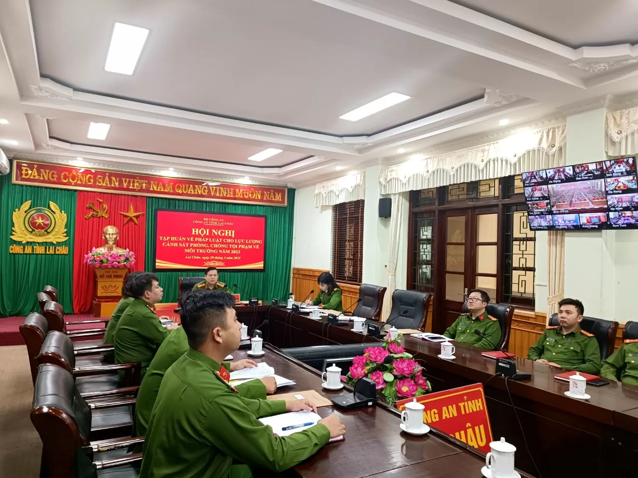Phòng Cảnh sát môi trường tham gia tập huấn tại điểm cầu CAT Lai Châu