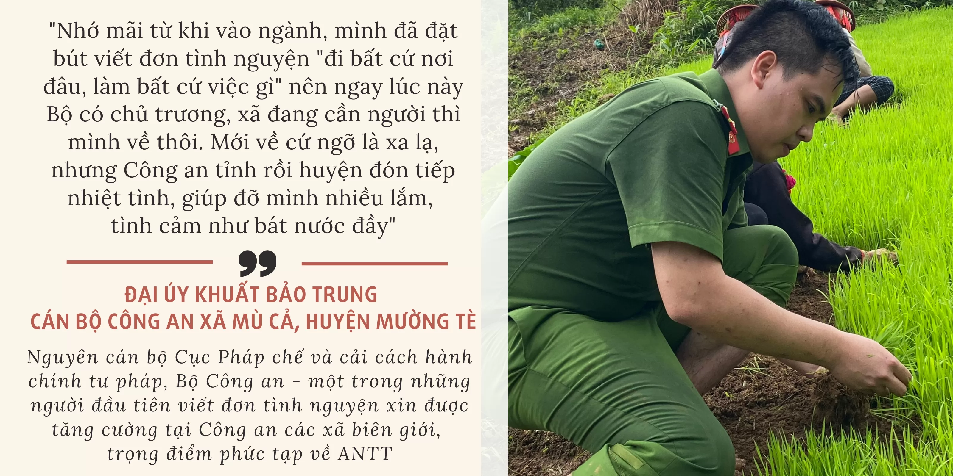 Cán bộ Công an xã tình nguyện bỏ thủ đô để lên đường “ Bám bản, gần dân, đảm bảo an ninh, trật tự nơi vùng cao biên giới