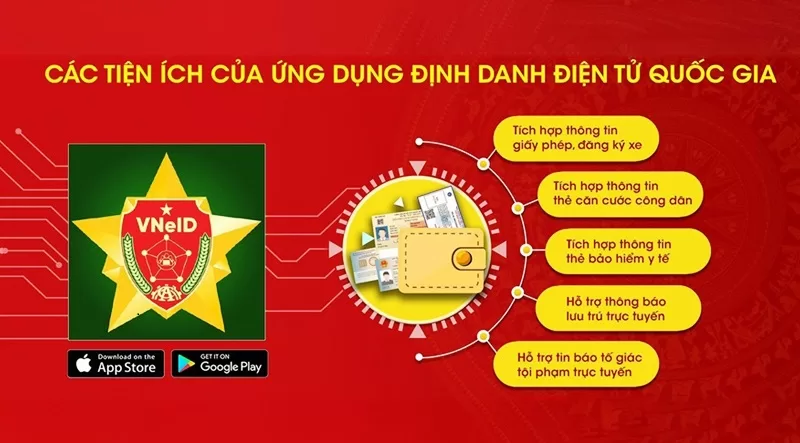 Một số tiện ích của VNeID
