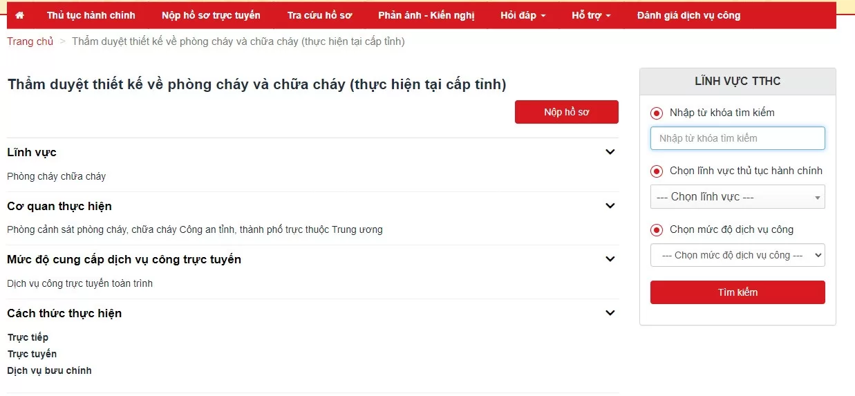 Thủ tục Thẩm duyệt thiết kế về Phòng cháy chữa cháy