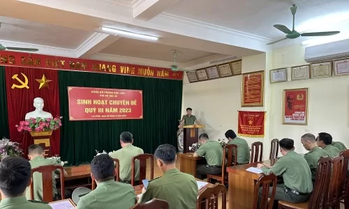 Chi bộ Đội xe, Đảng bộ phòng Hậu cần: Tổ chức Lễ kết nạp đảng viên và sinh hoạt hoạt Chuyên đề Quý III/2023