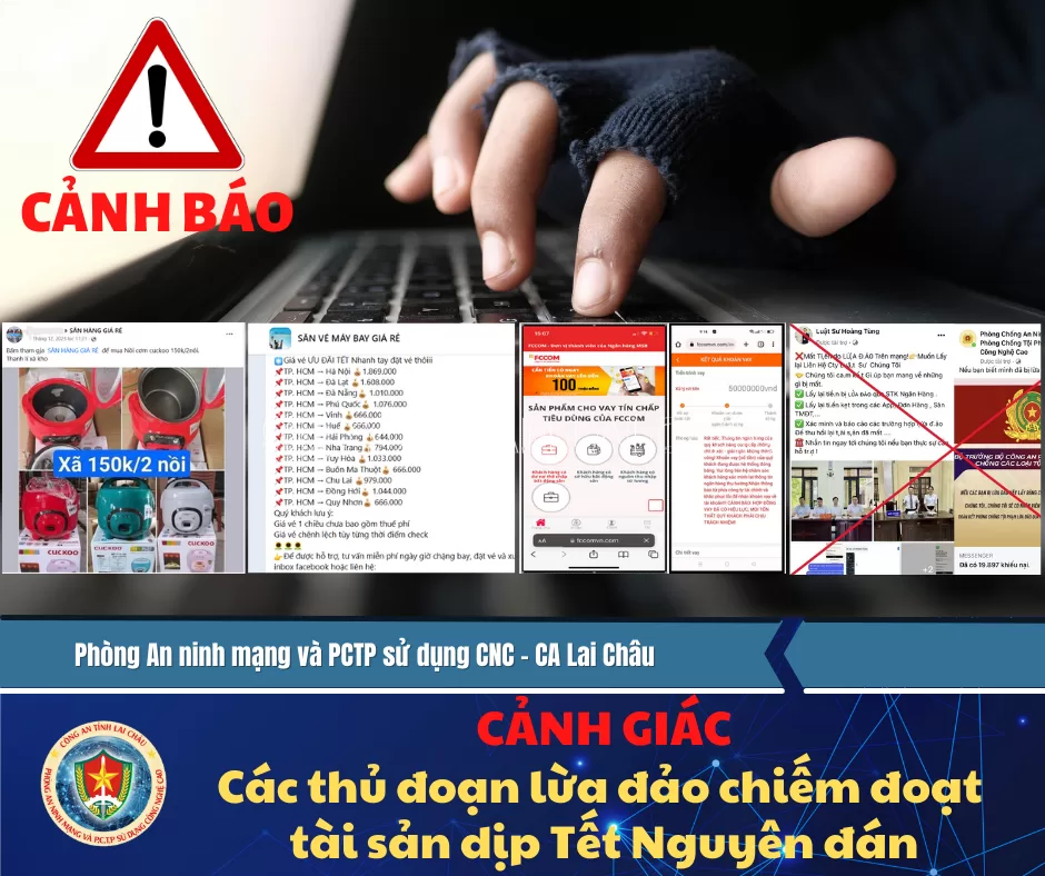 Một số thủ đoạn lừa đảo trong thời gian chuẩn bị đón Tết Nguyên đán 2024