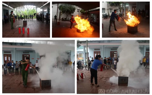Công an huyện Than Uyên tổ chức tập huấn, bồi dưỡng nghiệp vụ phòng cháy, chữa cháy và cứu nạn, cứu hộ cho cán bộ đoàn trên địa bàn