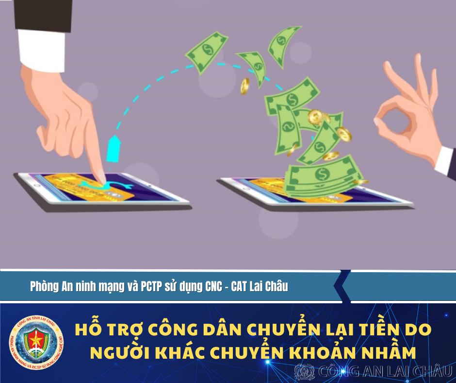 Hỗ trợ người dân chuyển laị tiền chuyển khoản nhầm