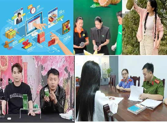 Ảnh: Mô hình thương mại điện tử, các hoạt động livestream bán hàng và một số cá nhân bị xử lý do trốn thuế kinh doanh qua hoạt động thương mại điện tử.