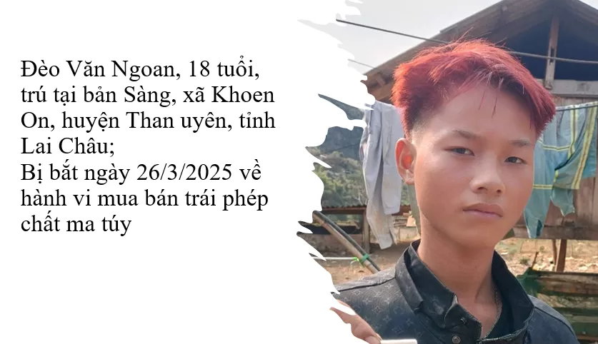Khoen On: Bắt khẩn cấp thanh niên 18 tuổi mua bán trái phép chất ma túy
