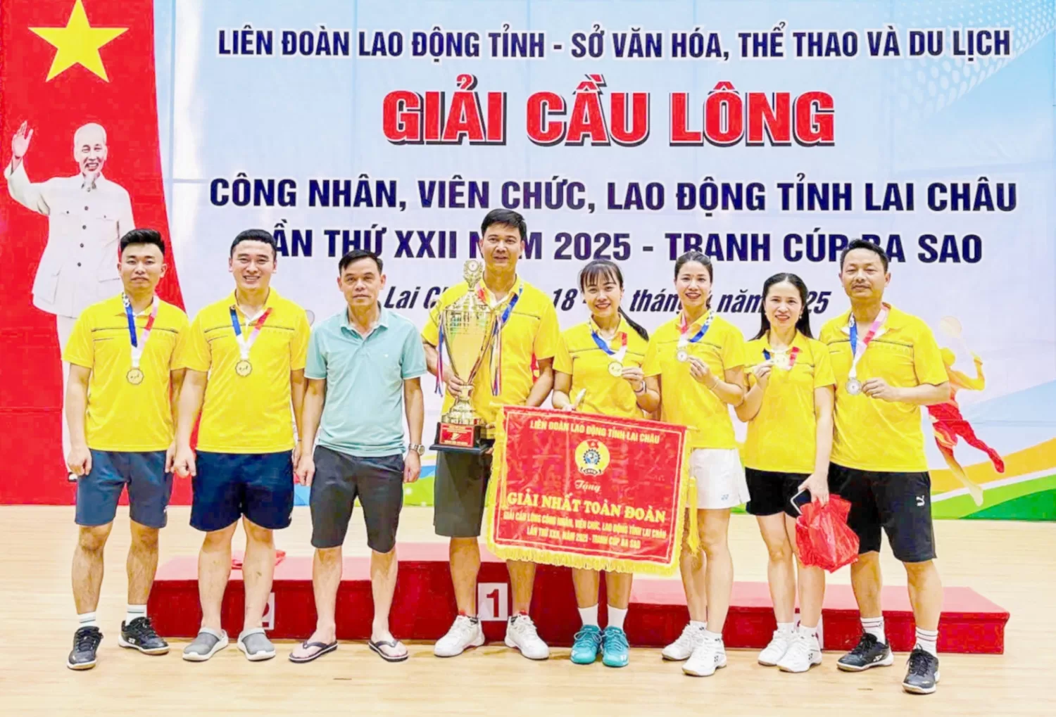 Đoàn vận động viên Công an tỉnh tại Giải cầu lông Công nhân, Viên chức, Lao động tỉnh Lai Châu lần thứ XXII