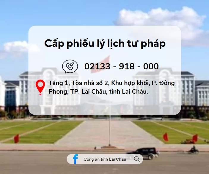 Thông báo về việc tiếp nhận hồ sơ và trả kết quả Phiếu lý lịch tư pháp