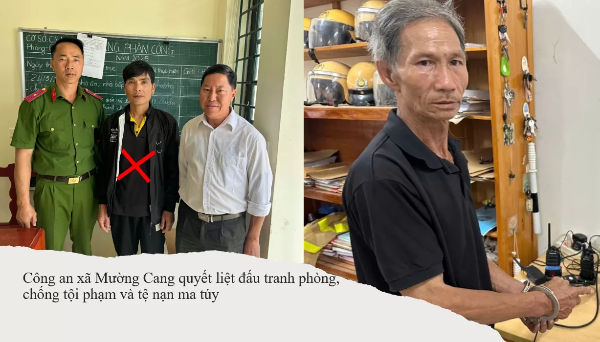 Công an xã Mường Cang quyết liệt đấu tranh phòng, chống tội phạm và tệ nạn ma túy
