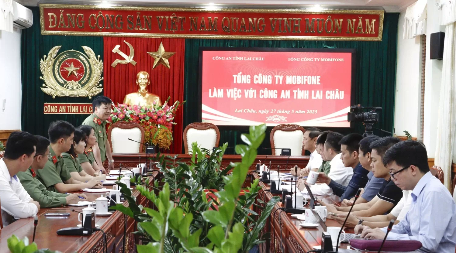 Công an tỉnh và Tổng Công ty MobiFone có buổi làm việc về bố trí mặt bằng xây dựng trụ sở, điểm giao dịch và hạ tầng viễn thông