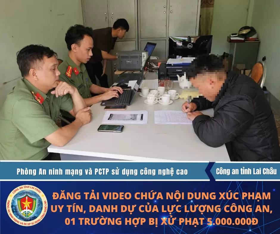 Công an tỉnh xử phạt VPHC 01 trường hợp