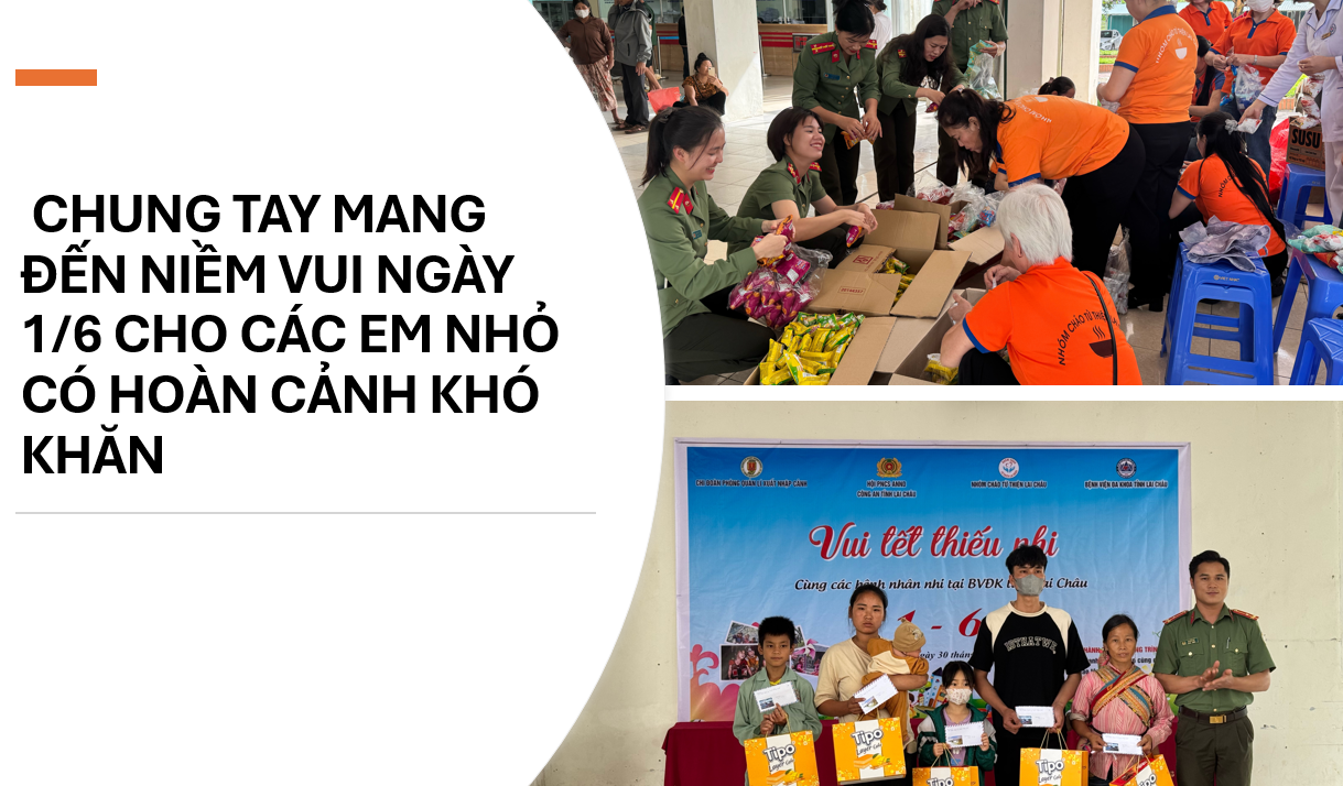 Chung tay mang đến niềm vui ngày 1/6 cho các em nhỏ có hoàn cảnh khó khăn