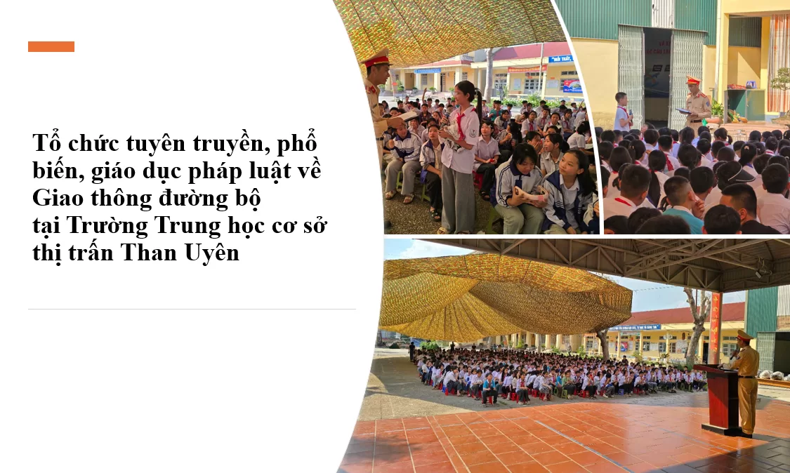 Tuyên truyền pháp luật An toàn giao thông tại Trường THCS thị trấn Than Uyên