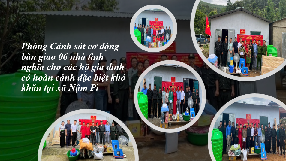 Khánh thành 06 ngôi nhà co các hộ gia đình có khó khăn tại xã Nậm Pì