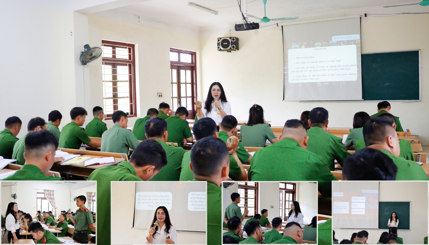 Khoá học diễn ra trong 5 ngày, từ 23 – 27/6, được chia thành 2 lớp học viên là cán bộ, chiến sĩ thuộc các phòng nghiệp vụ và công an các xã, thị trấn