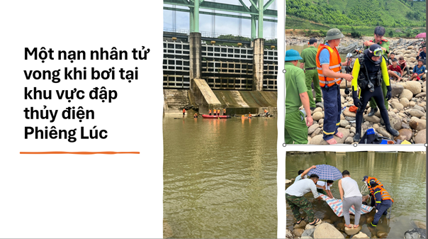 Một thanh niên tử vong khi bơi tại khu vực đập thủy điện Phiêng Lúc
