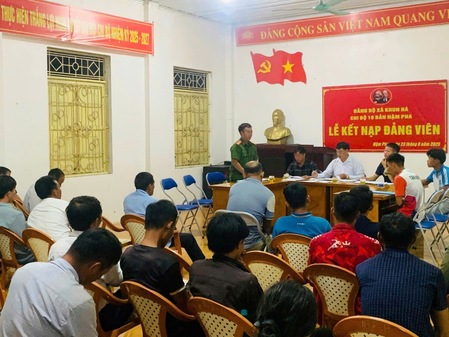 Công an xã Khun há tổ chức buổi tuyên truyền phòng, chống ma túy tại bản nậm pha, xã khun há