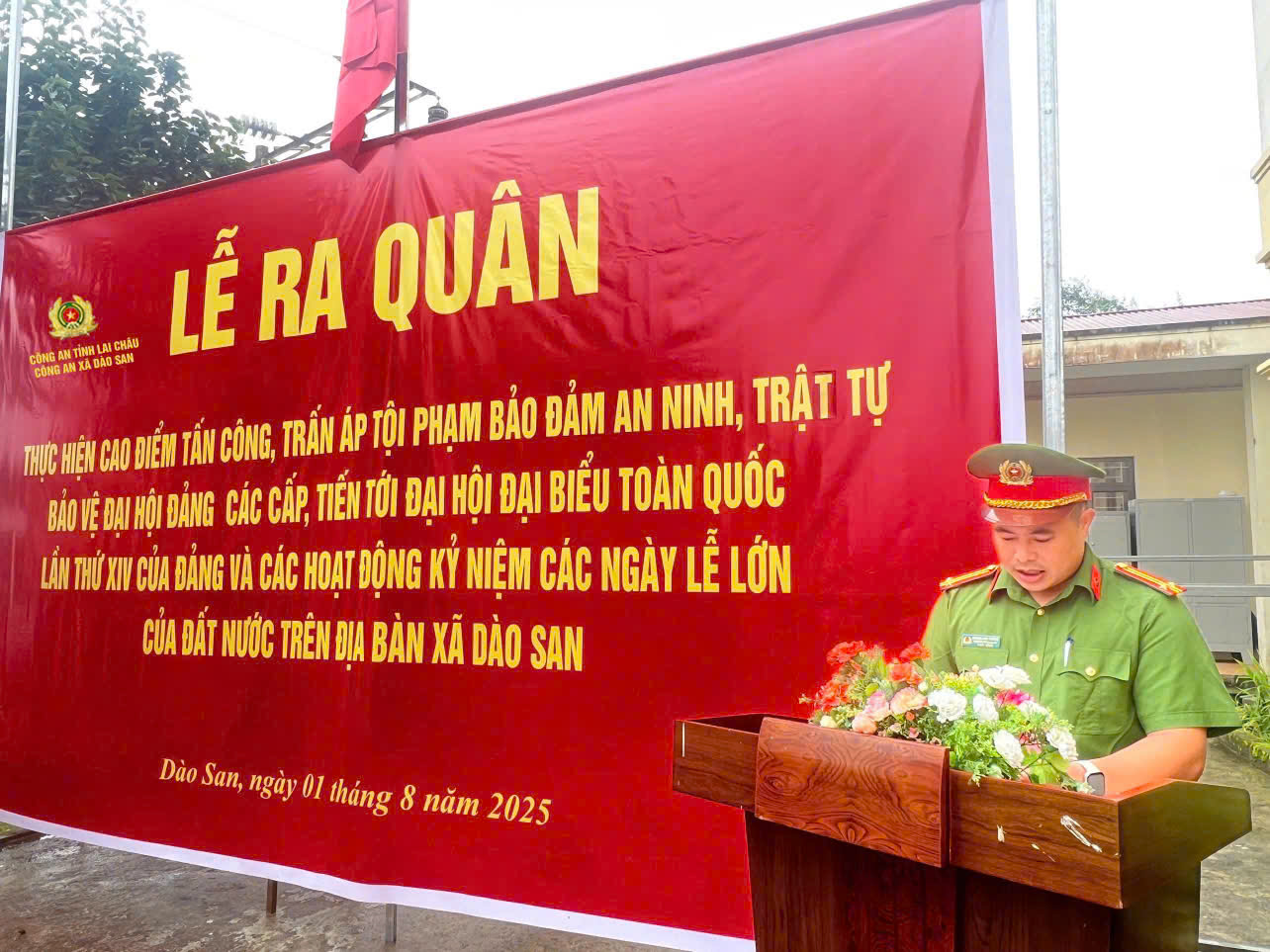 Lễ ra quân cao điểm tấn công, trấn áp tội phạm, đảm bảo an ninh trật tự phục vụ Đại hội Đảng các cấp
