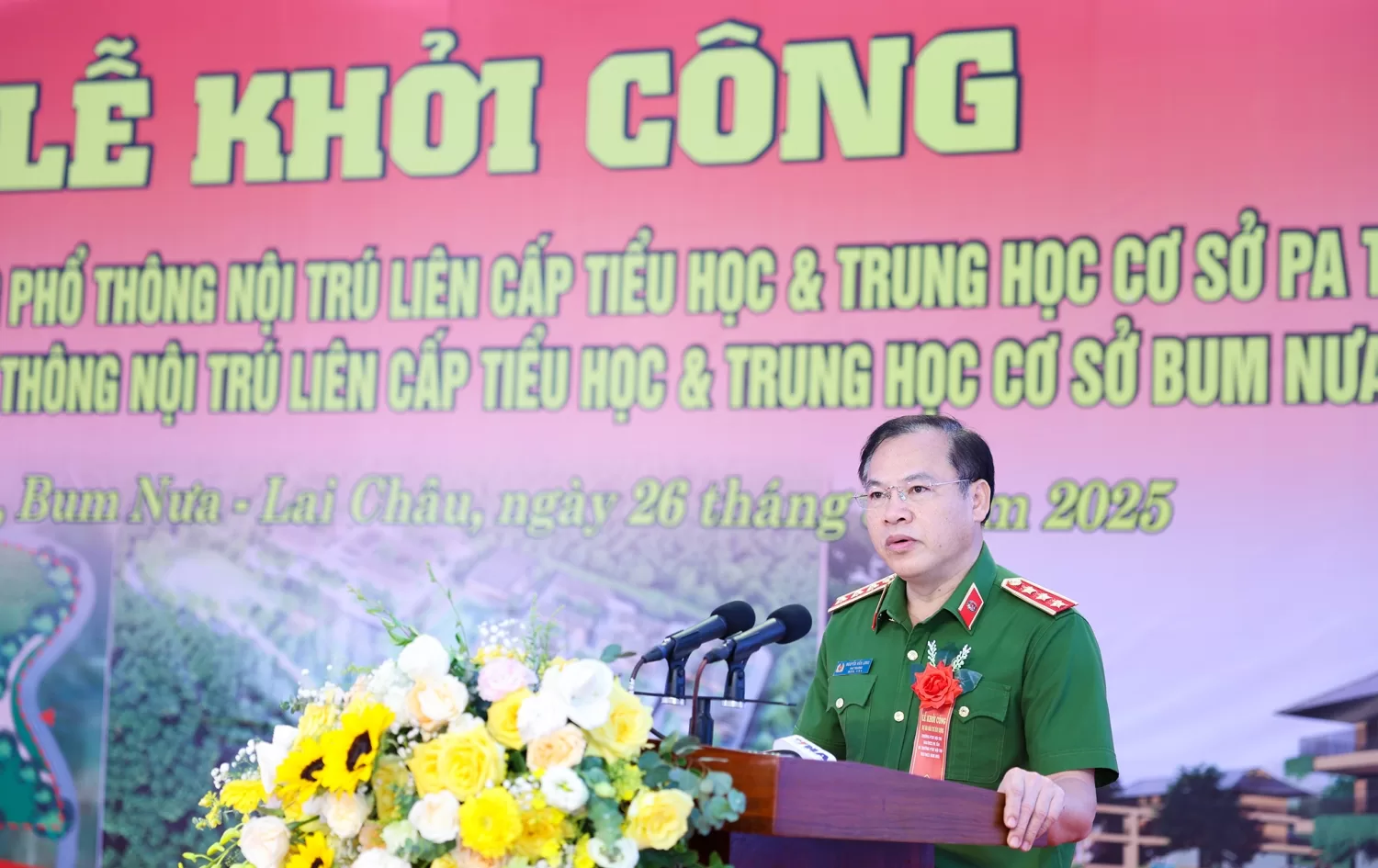 Thượng tướng Nguyễn Văn Long Thứ trưởng Bộ Công an phát biểu tại buổi lễ