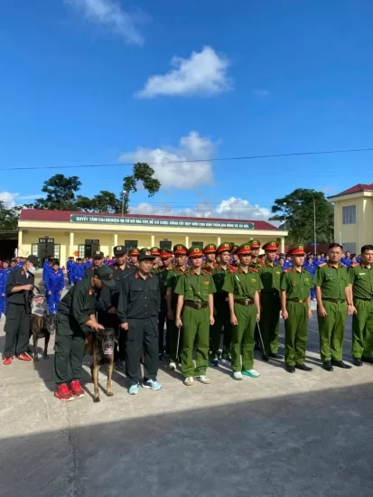 Tuần tra vũ trang, bảo đảm an ninh trật tự nhân dịp 2/9 tại Cơ sở Cai nghiện ma túy tỉnh