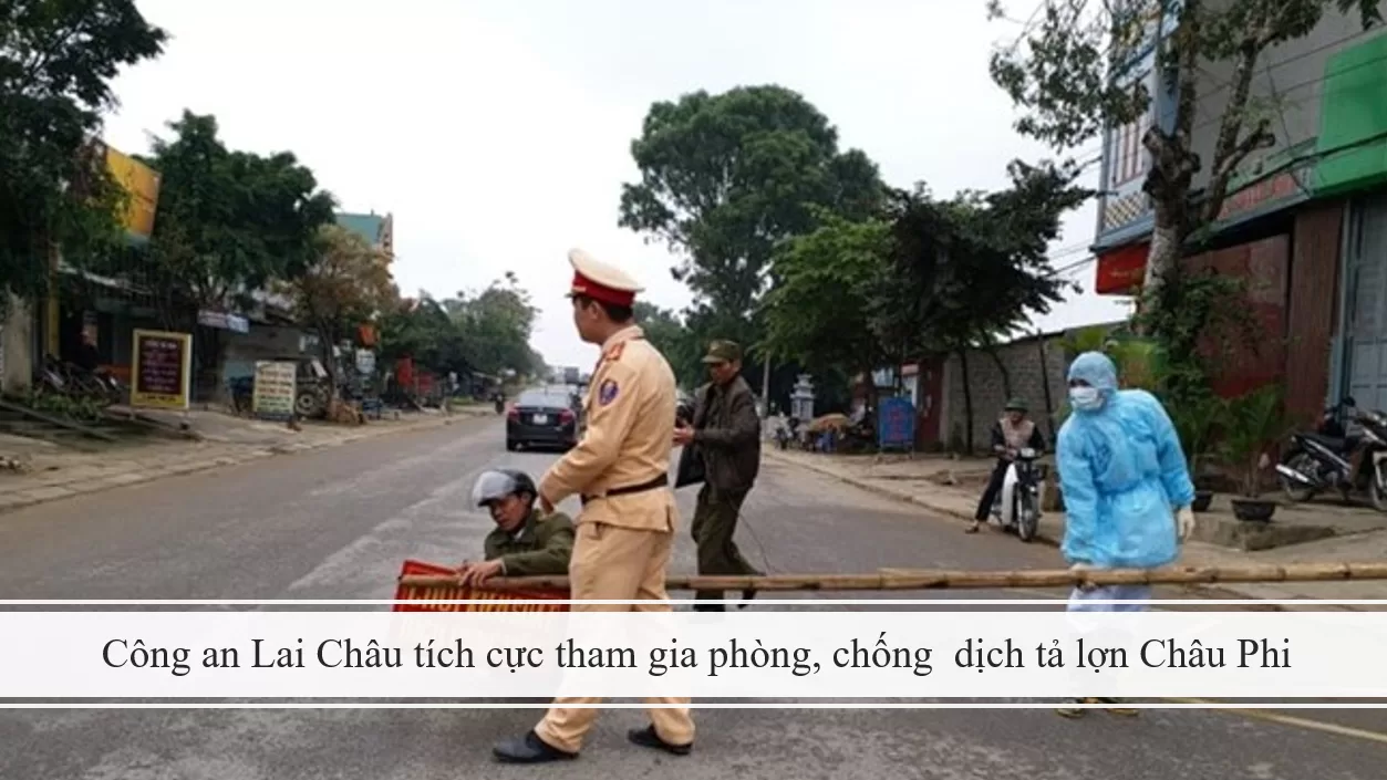 Công an Lai Châu tích cực tham gia phòng, chống dịch tả lợn Châu Phi