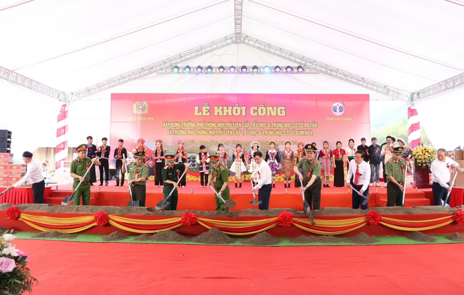 Lễ khởi công xây dựng Trường Phổ thông nội trú liên cấp TH&THCS Pa Tần, Bum Nưa