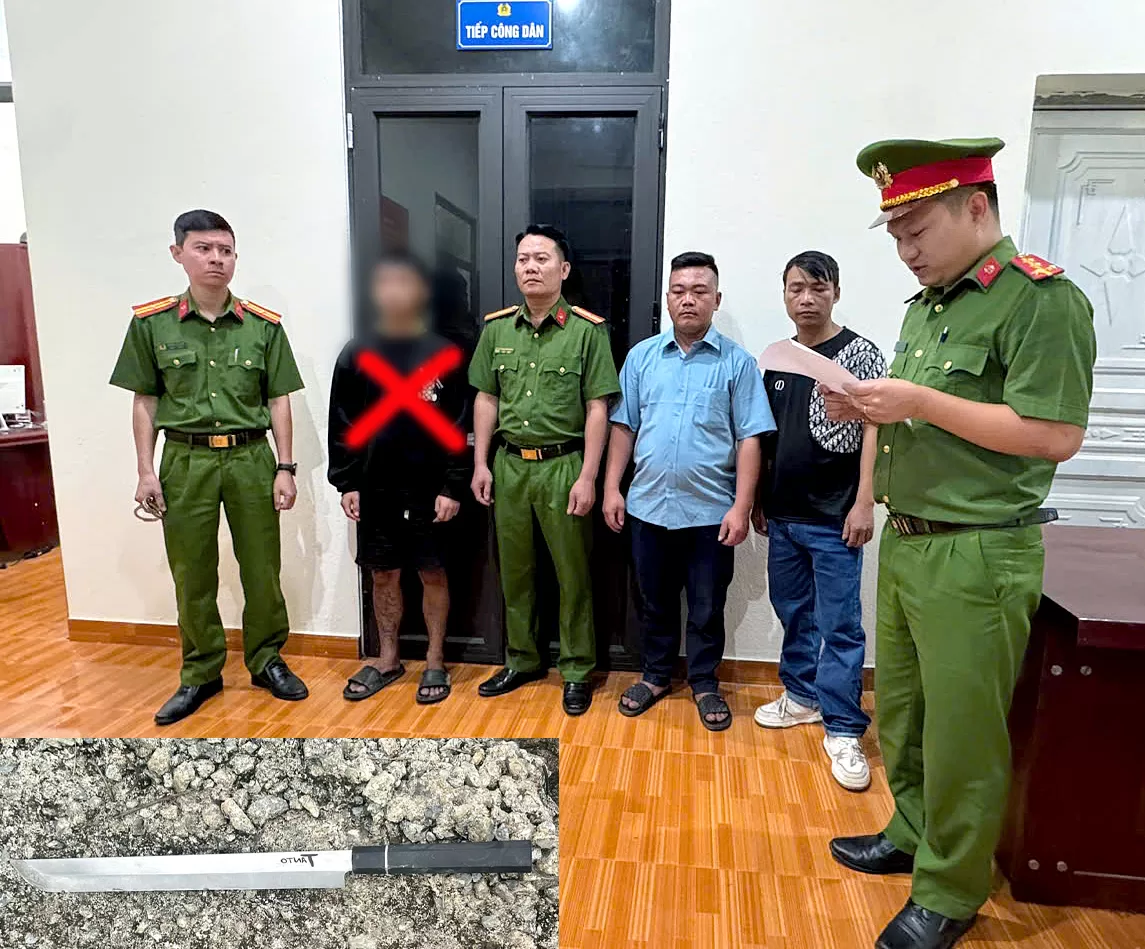Cơ quan CSĐT thi hành Lệnh giữ và bắt người trong trường hợp khẩn cấp đối với Hoàng Minh H (x) về hành vi “Cố ý gây thương tích”