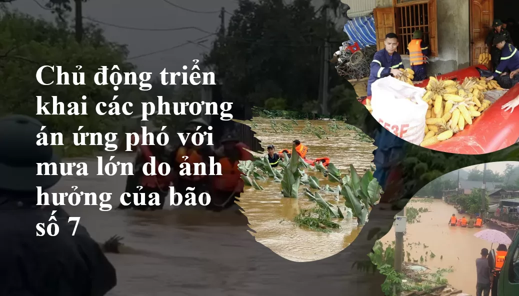 Chủ động triển khai các phương án ứng phó với mưa lớn do ảnh hưởng của bão số 7