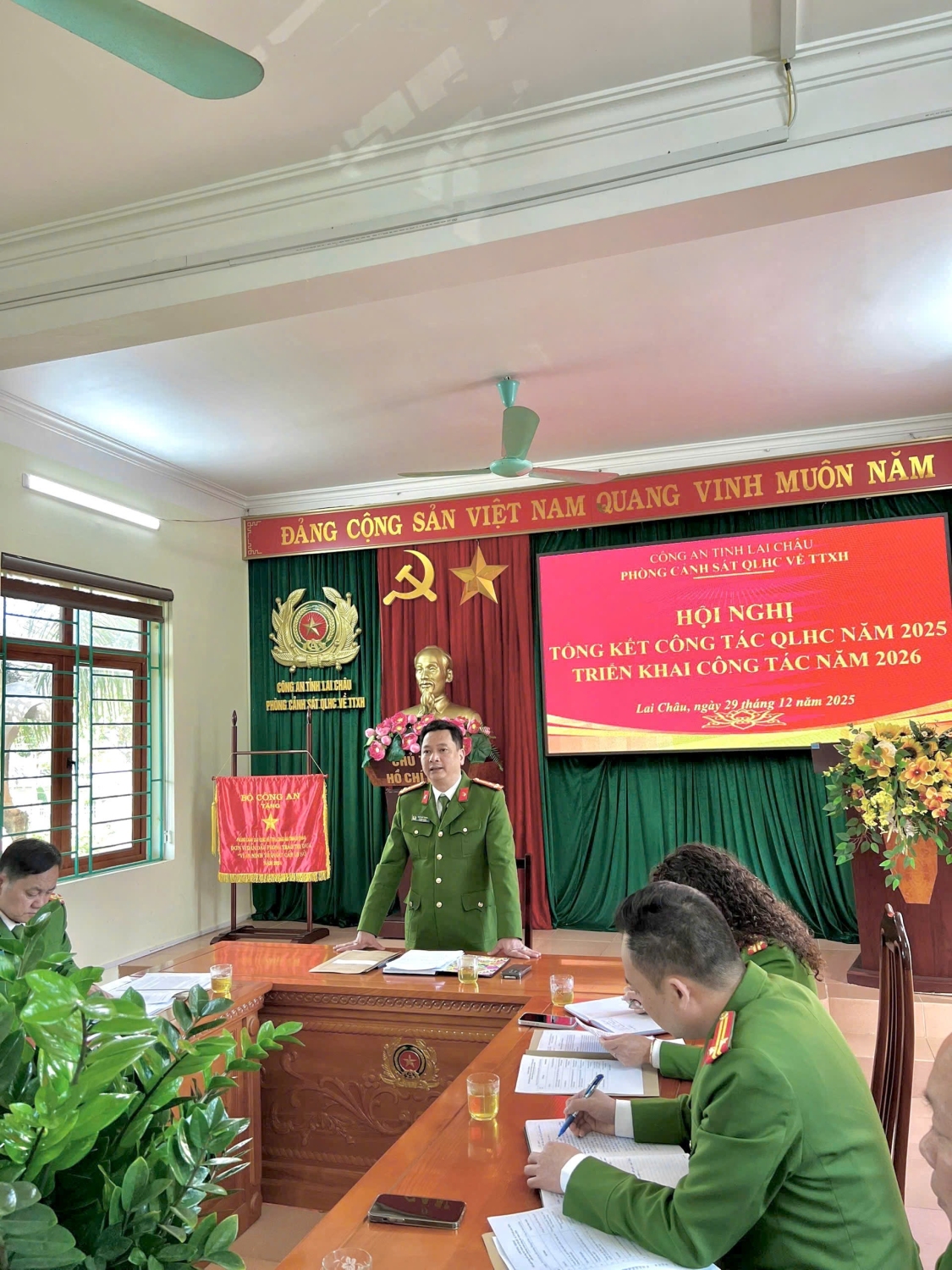 Đ/c Thượng tá Ngô Duy Thanh, Trưởng phòng phát biểu chỉ đạo tại Hội nghị