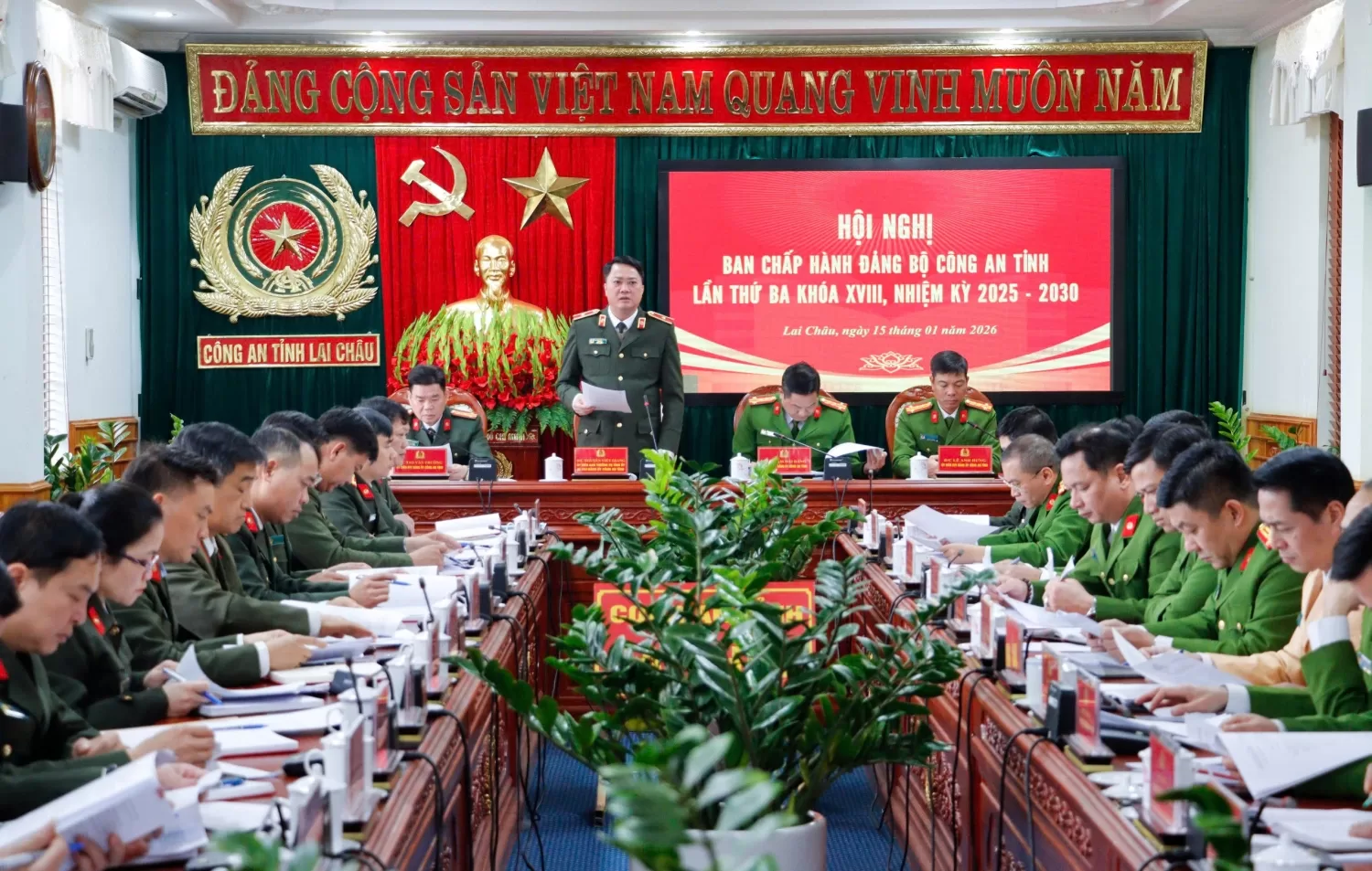 Hội nghị lần thứ Ba, khóa XVIII của Ban Chấp hành Đảng bộ Công an tỉnh nhiệm kỳ 2025 - 2030