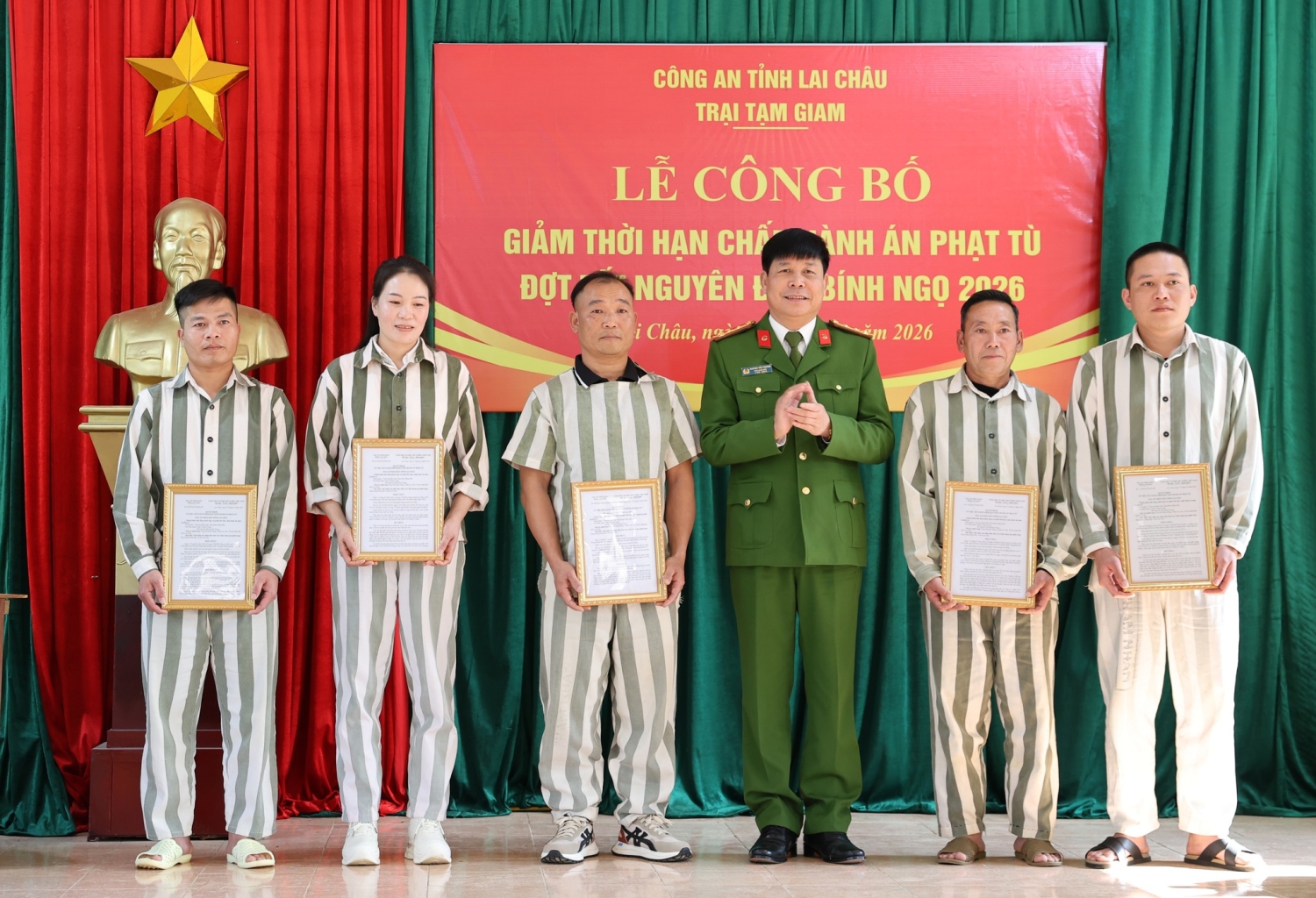 Các phạm nhân được giảm án thể hiện sự khoan hồng của Đảng và Nhà nước