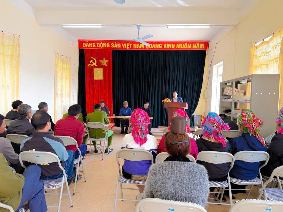 Quang cảnh hội nghị Tổng kết dòng họ “Tòng” ở bản Khì 1, xã Mường Than