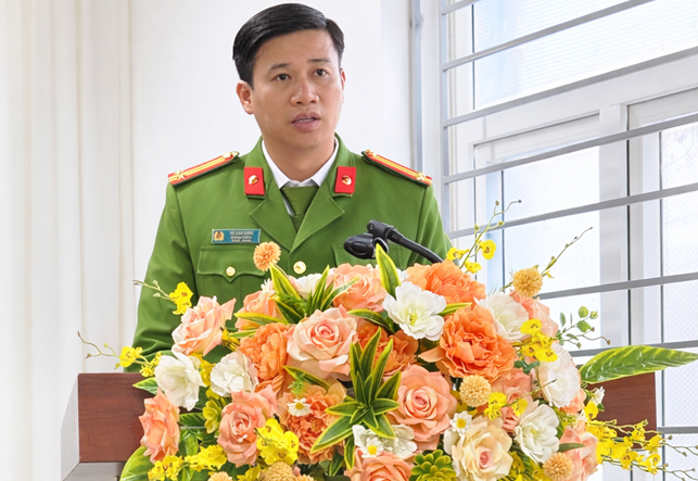 Đồng chí Trung tá Vũ Văn Hùng - Trưởng phòng phát động chương trình