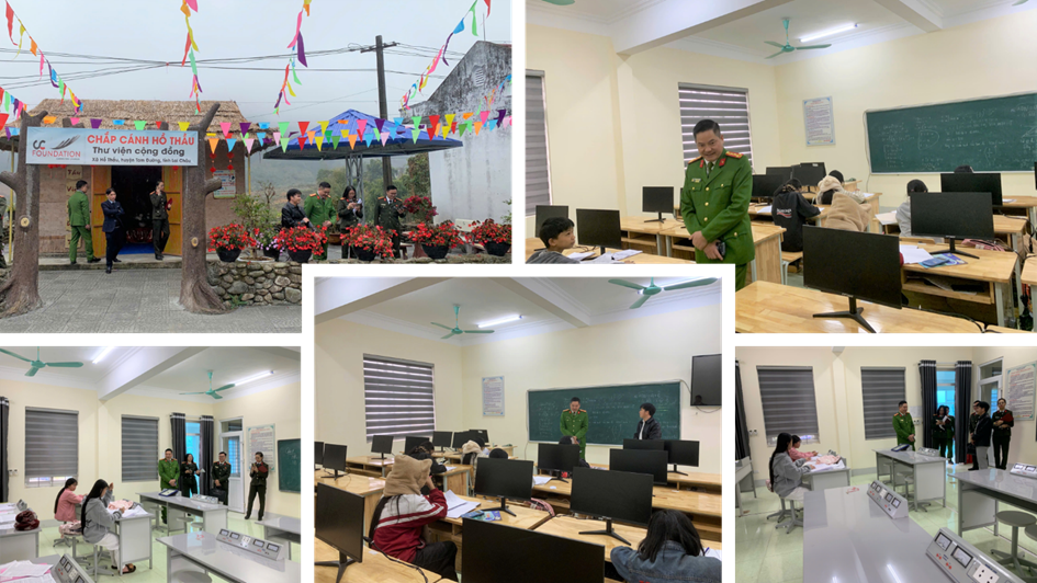 Đoàn công tác Công an tỉnh làm việc tại Trường PTDTBT TH&THCS Hồ Thầu, Sùng Phài và THPT chuyên Lê Quý Đôn