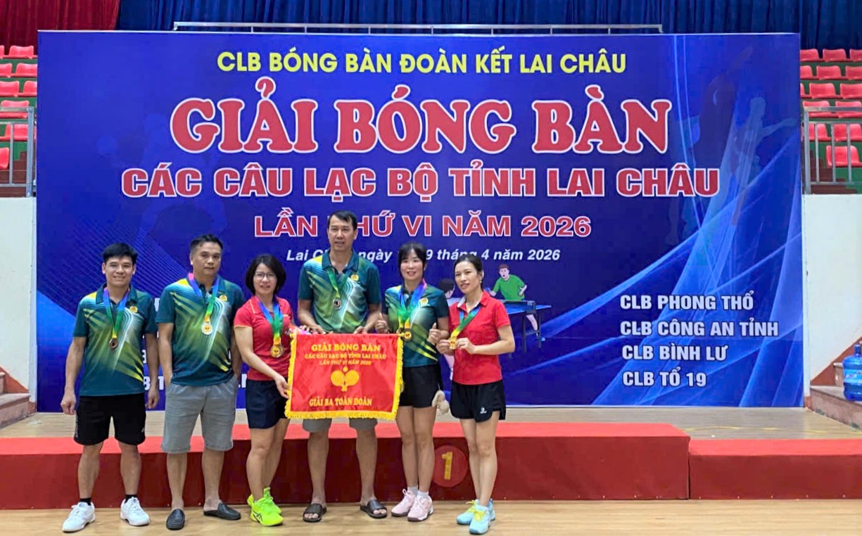 CLB Bóng bàn Công an tỉnh  xuất sắc giành giải Ba toàn đoàn.