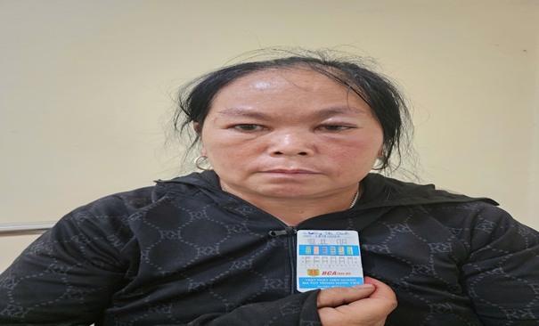 Đối tượng bị bắt Vàng Thị Dinh