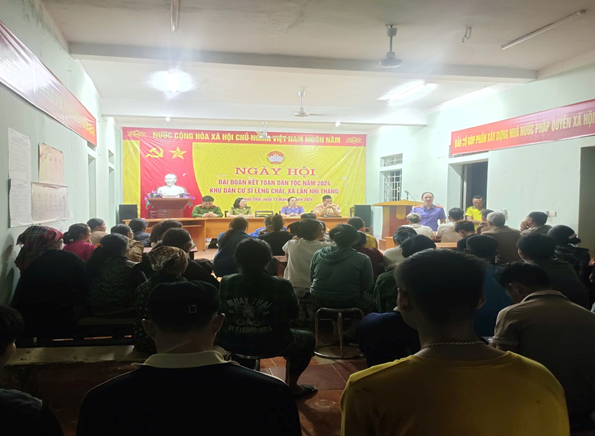 Toàn cảnh buổi tuyên truyền pháp luật tại TDP Sì Lèng Chải