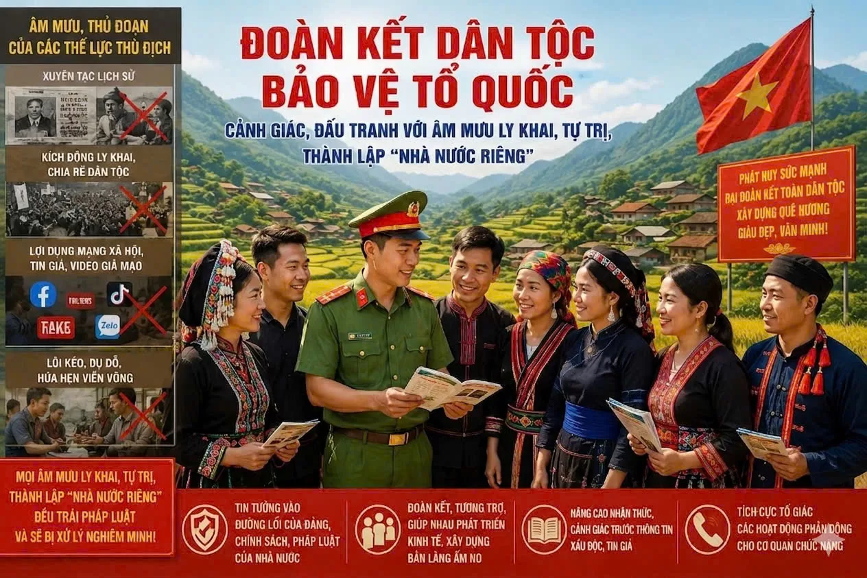 Vạch trần âm mưu, thủ đoạn tuyên truyền, kích động tư tưởng ly khai, tự trị, thành lập “nhà nước riêng”