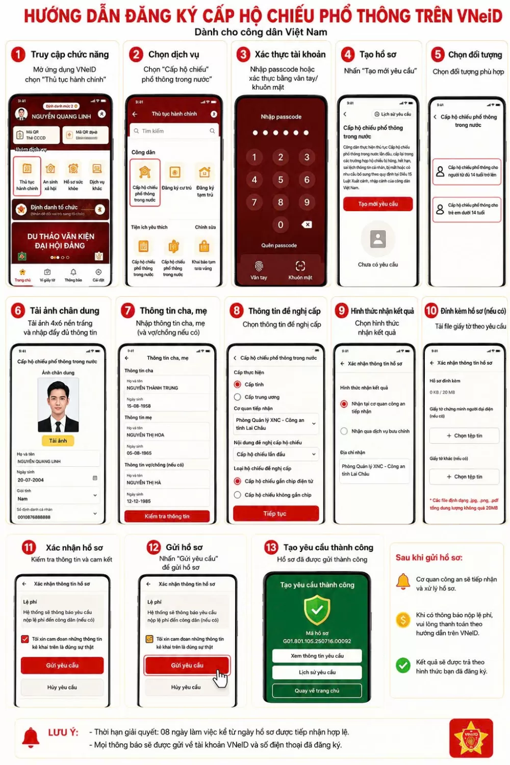 Các bước đăng ký cấp hộ chiếu trên VNeID