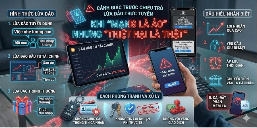 Cảnh giác trước các chiêu trò lừa đảo trực tuyến tinh vi trên địa bàn tỉnh Lai Châu