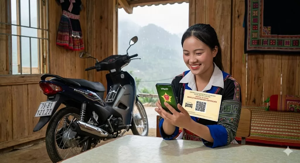 Ngồi tại nhà đăng ký xe: nhận chứng nhận đăng ký điện tử qua VNeID và VNeTraffic