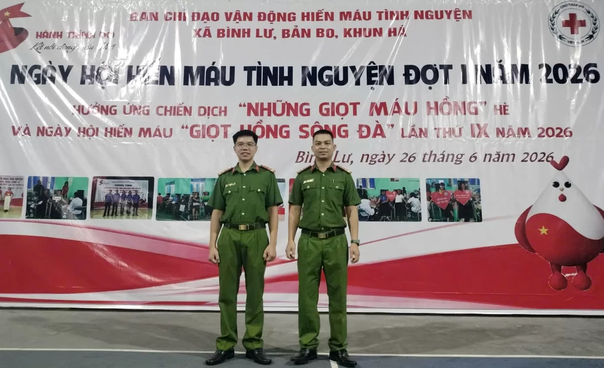 Lan tỏa nghĩa cử đẹp từ hoạt động hiến máu tình nguyện của cán bộ, chiến sĩ Công an xã Bình Lư.