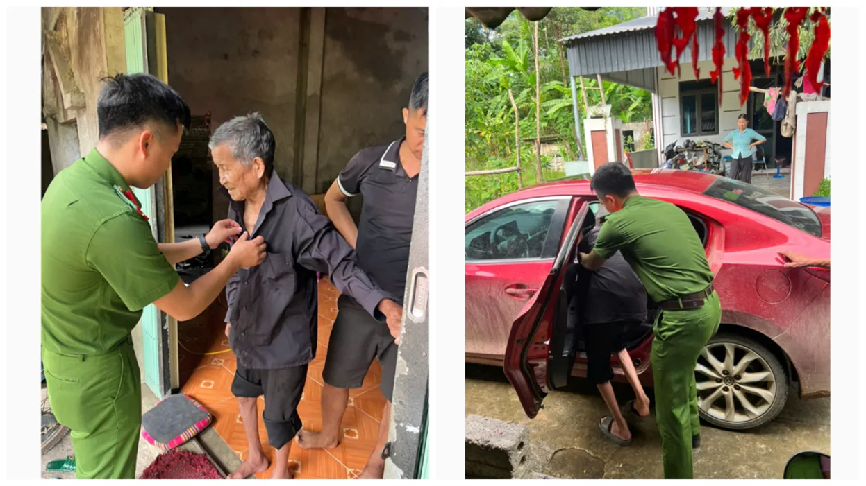 Công an xã Mường Kim tận tình hỗ trợ thân nhân liệt sĩ thực hiện thu thập thông tin, lấy mẫu sinh phẩm ADN hưởng ứng “Chiến dịch 500 ngày đêm”