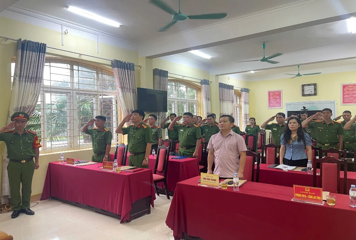 Công an xã Tân Uyên Sơ kết công tác công an 06 tháng đầu năm 2026 và triển khai nhiệm vụ trọng tâm 06 tháng cuối năm 2026