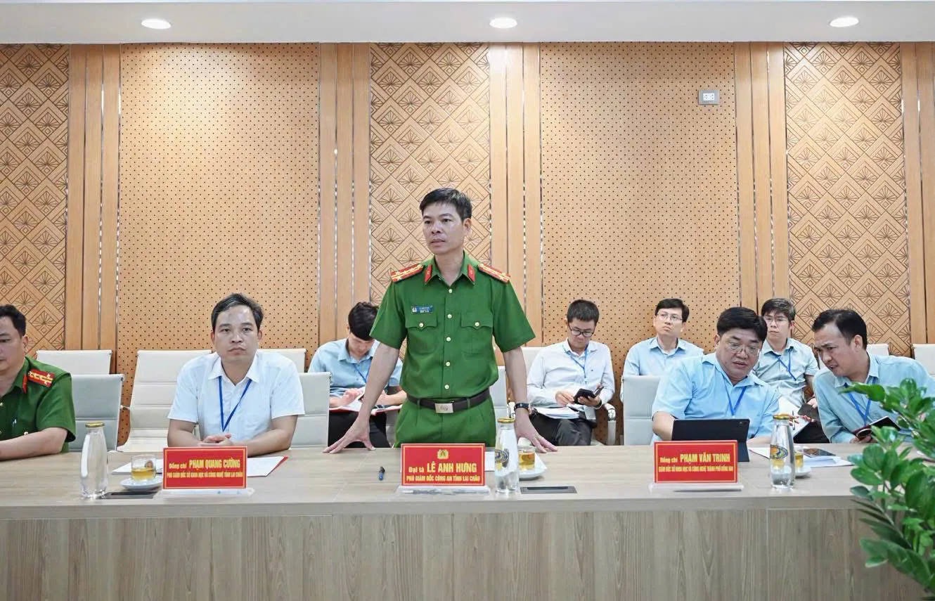 Công an tỉnh Lai Châu tham quan, trao đổi kinh nghiệm về công tác dữ liệu và chuyển đổi số tại Trung tâm Dữ liệu quốc gia