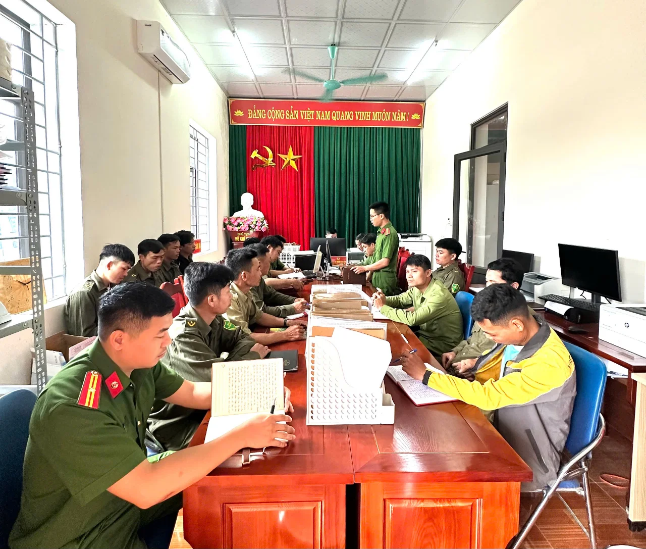 Quang cảnh Hội nghị giao ban lực lượng ANTT ở cơ sở